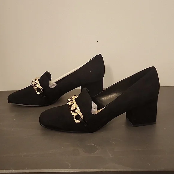 Suede Block Heels - Picture 3 of 6